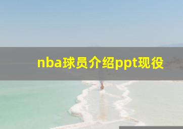 nba球员介绍ppt现役