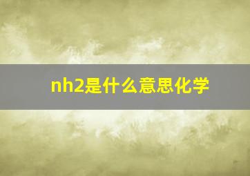 nh2是什么意思化学