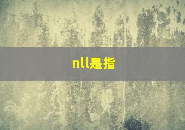 nll是指