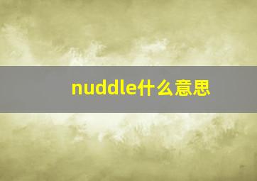 nuddle什么意思