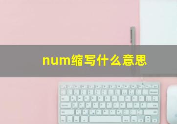 num缩写什么意思