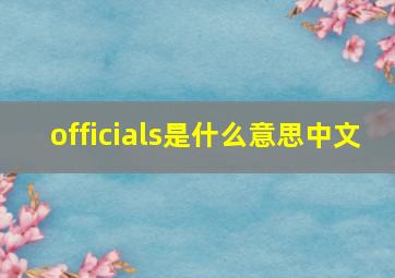 officials是什么意思中文