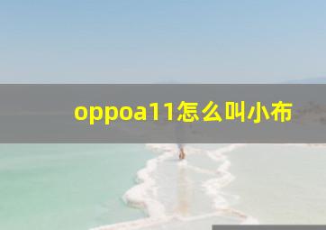 oppoa11怎么叫小布