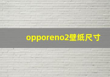 opporeno2壁纸尺寸