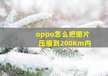 oppo怎么把图片压缩到200Km内