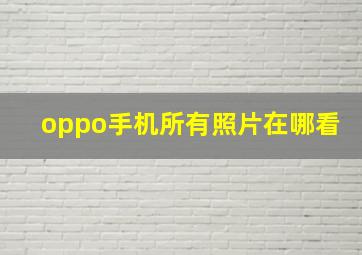 oppo手机所有照片在哪看