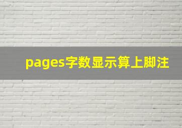 pages字数显示算上脚注