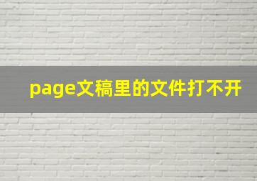 page文稿里的文件打不开