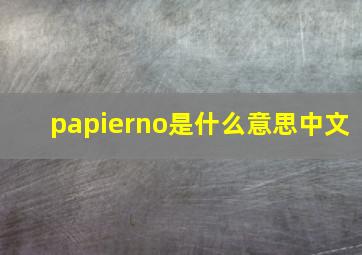 papierno是什么意思中文