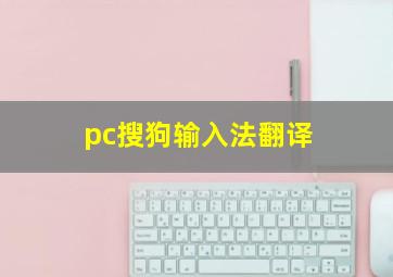 pc搜狗输入法翻译