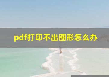 pdf打印不出图形怎么办