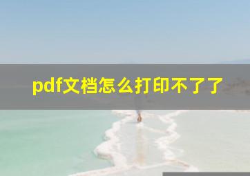 pdf文档怎么打印不了了