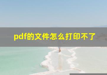 pdf的文件怎么打印不了