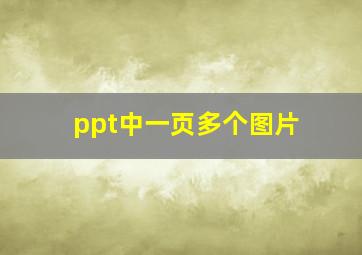 ppt中一页多个图片