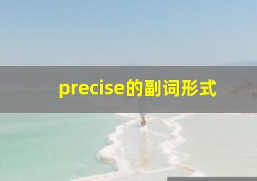 precise的副词形式