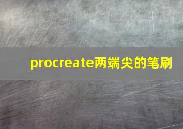 procreate两端尖的笔刷