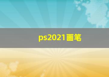 ps2021画笔