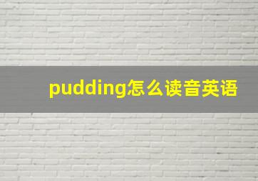 pudding怎么读音英语