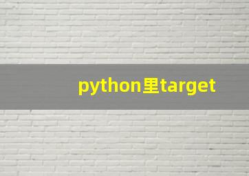 python里target