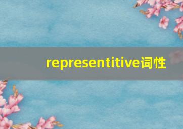 representitive词性