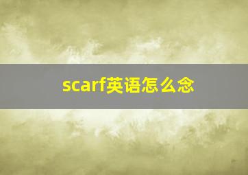 scarf英语怎么念