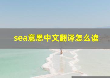 sea意思中文翻译怎么读