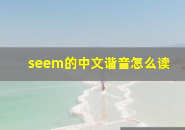 seem的中文谐音怎么读