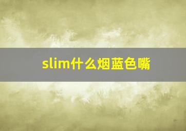 slim什么烟蓝色嘴