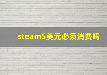 steam5美元必须消费吗