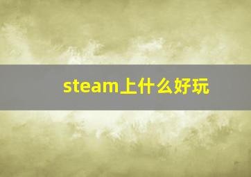 steam上什么好玩