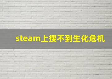 steam上搜不到生化危机