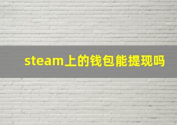 steam上的钱包能提现吗