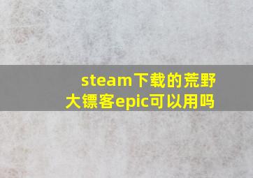 steam下载的荒野大镖客epic可以用吗