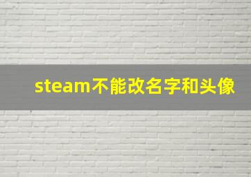 steam不能改名字和头像