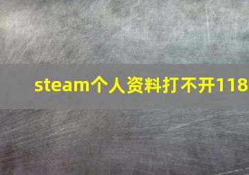 steam个人资料打不开118