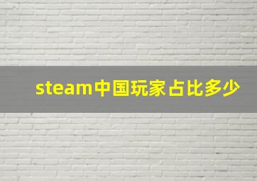 steam中国玩家占比多少