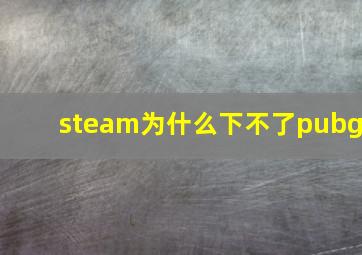 steam为什么下不了pubg