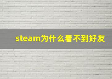 steam为什么看不到好友