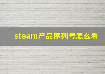 steam产品序列号怎么看