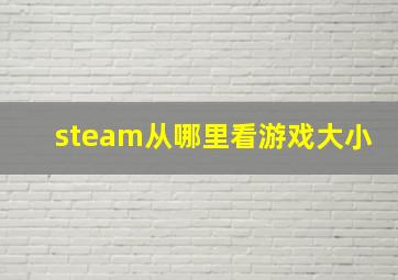 steam从哪里看游戏大小