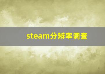 steam分辨率调查