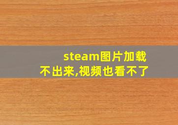 steam图片加载不出来,视频也看不了