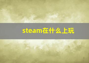 steam在什么上玩