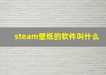 steam壁纸的软件叫什么