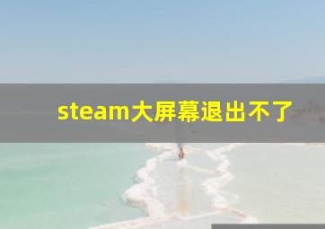 steam大屏幕退出不了