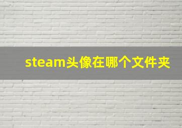 steam头像在哪个文件夹