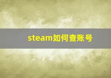 steam如何查账号