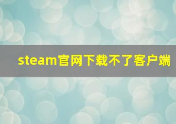 steam官网下载不了客户端