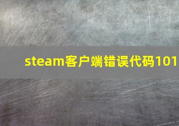 steam客户端错误代码101