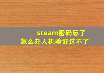 steam密码忘了怎么办人机验证过不了